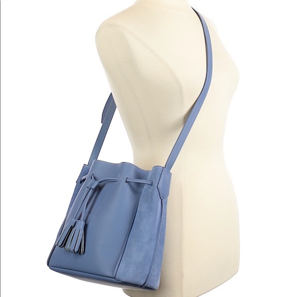 Longchamp Penelope Bucket Bag Blue Mist - Picture 2 of 16